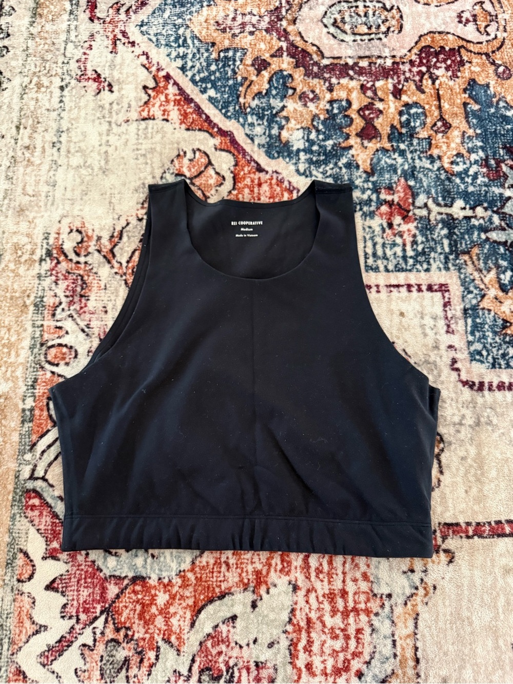 REI Black Cropped Tank Top/Sports Bra